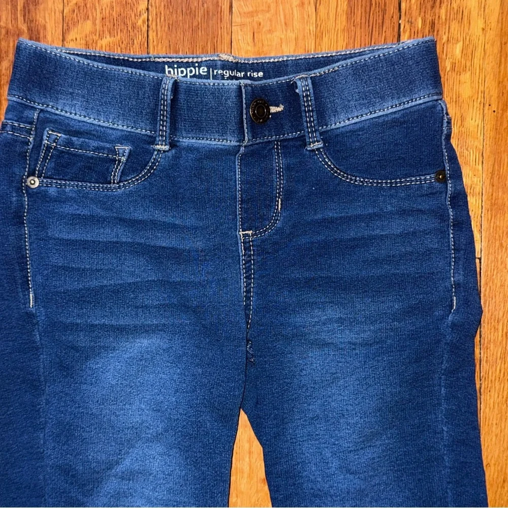 Hippie Girl Regular Rise Leggings Size 8 Dark Blue Straight Leg Lightweight